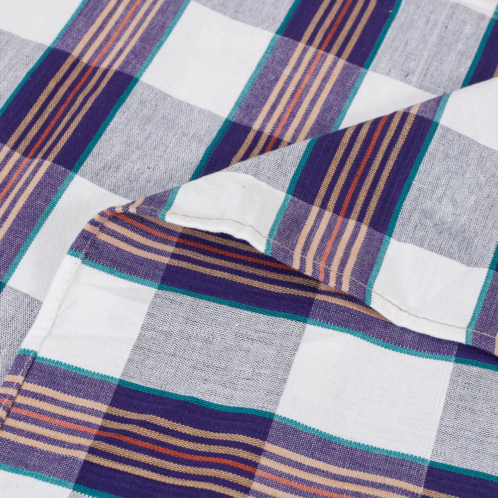 Multicolor - Mangalagiri Handloom Cotton Single Bed Cover (84 x 59 in) - Image 4