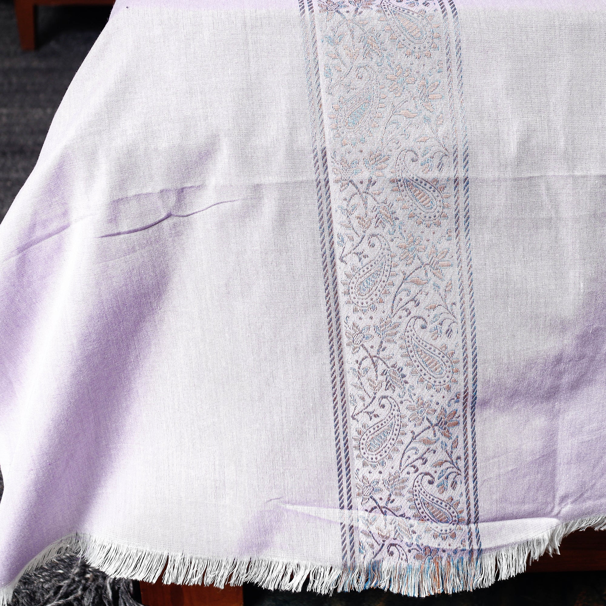 Pink - Himroo Mercerized Cotton Double Bed Cover (93 x 87 in) - Image 4