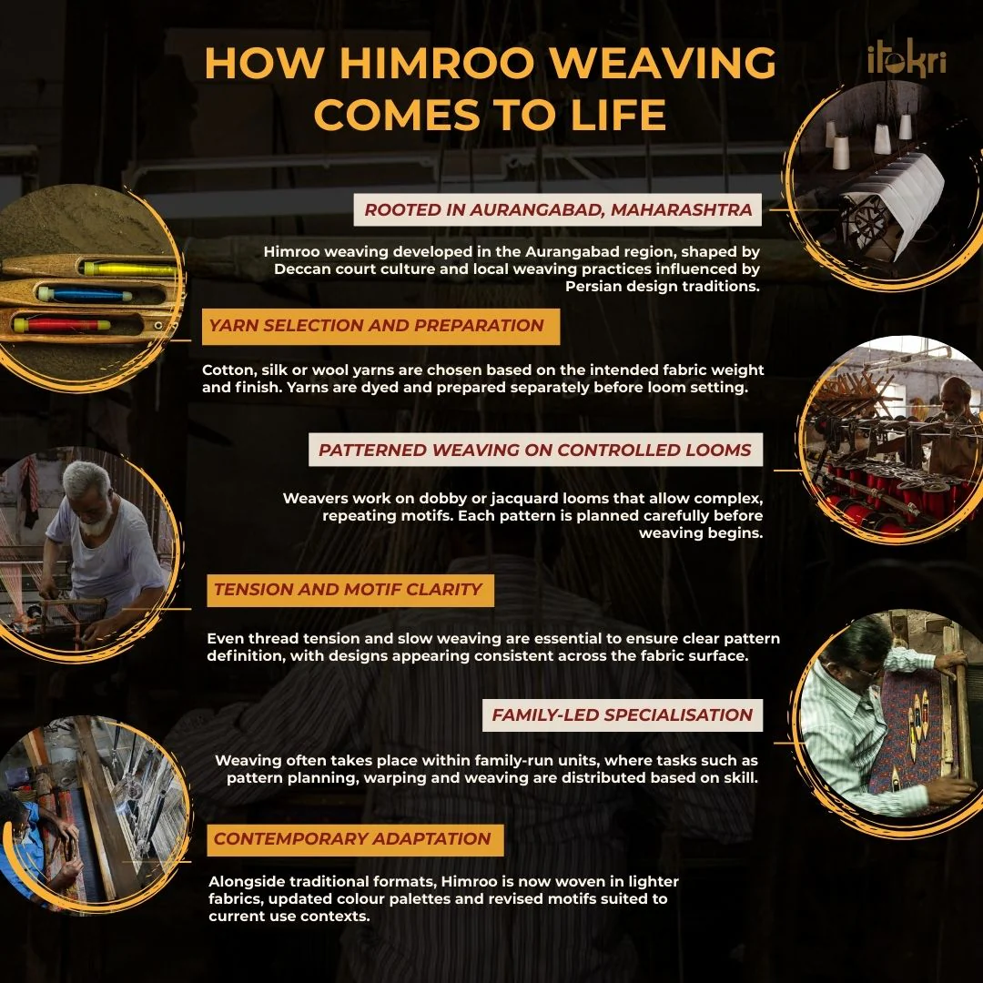 Pink - Himroo Mercerized Cotton Double Bed Cover (93 x 87 in) - Image 6