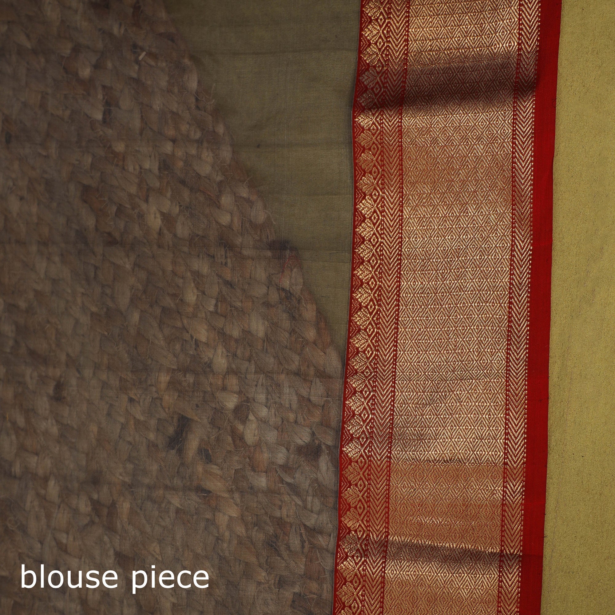 Grey - Traditional Handloom Buti Katan Chanderi Silk Saree 04 - Image 5