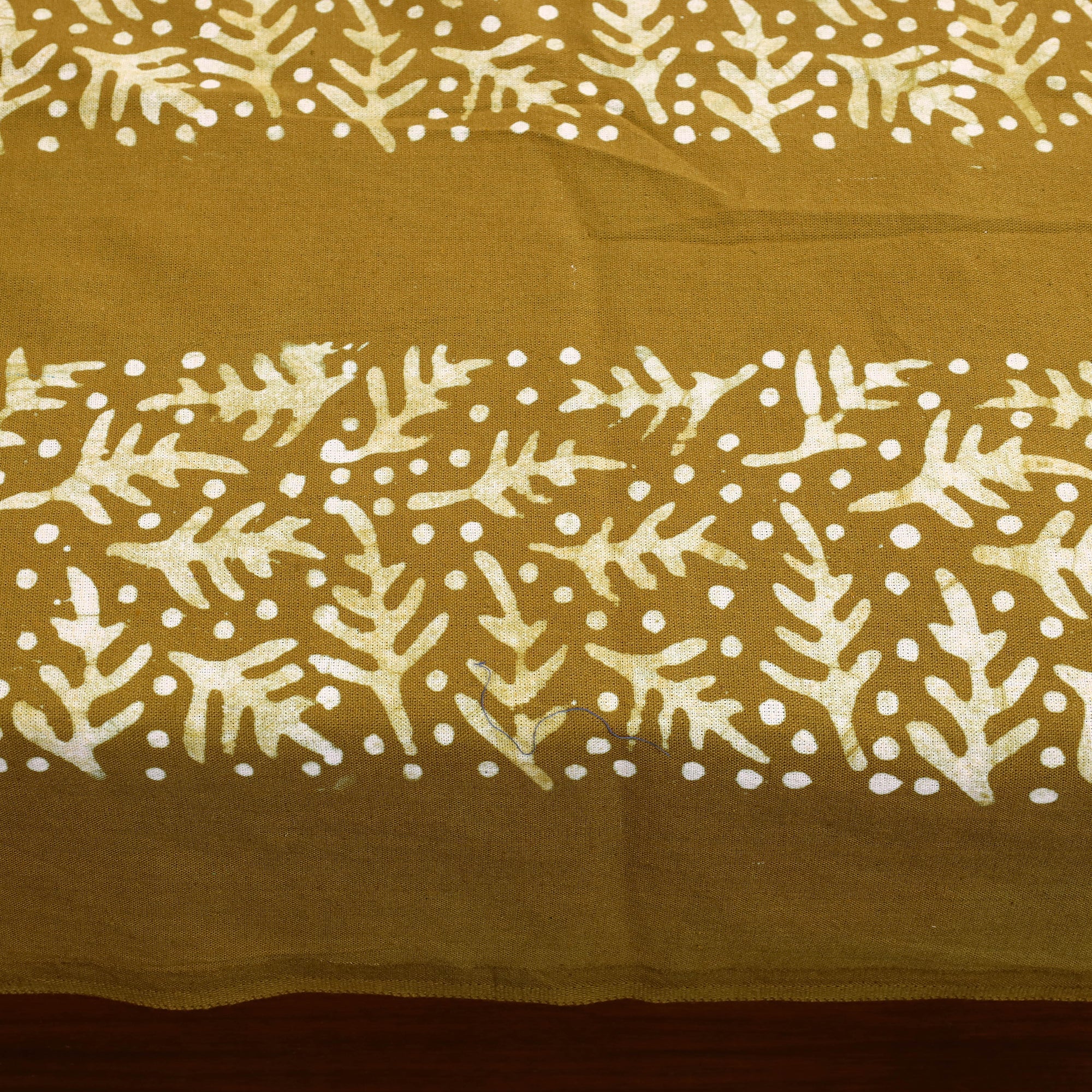 Yellow - Cotton Hand Batik Print Single Bedsheet (91 x 57 ) 08 - Image 4