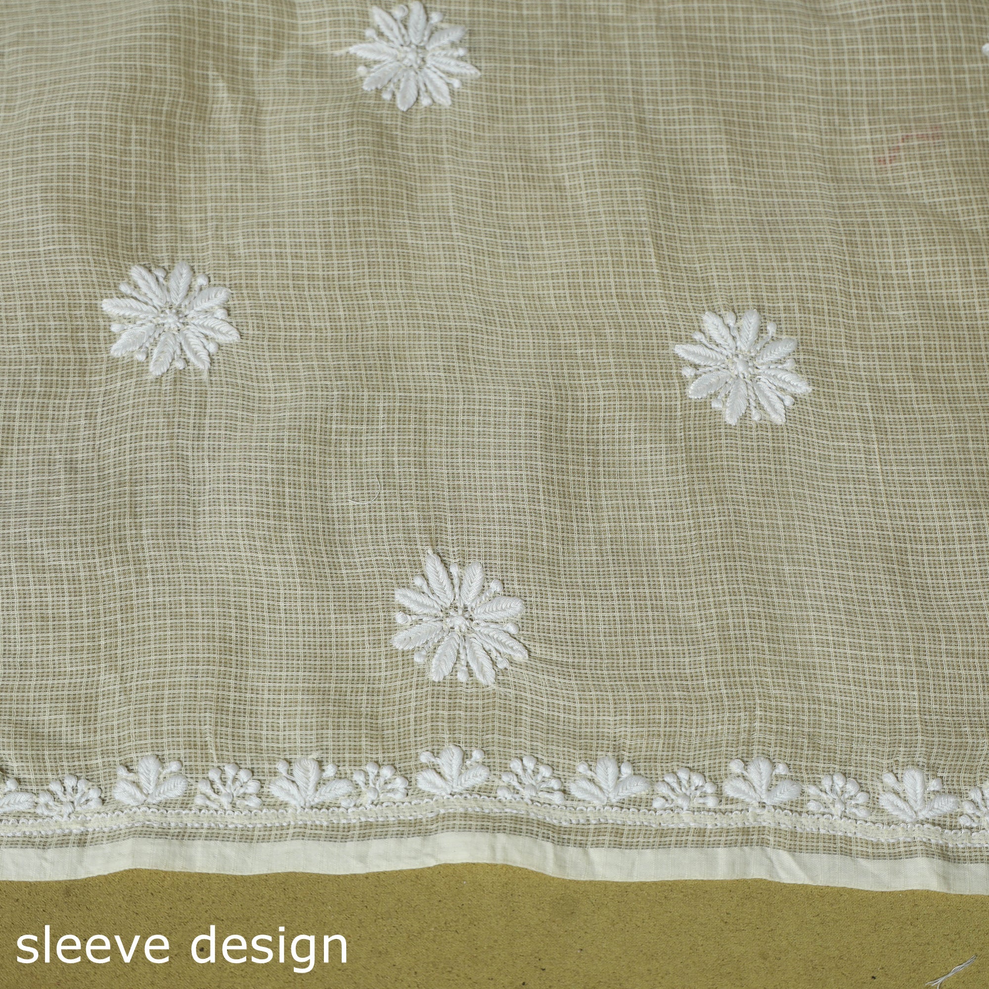 2pc Kota Doria Cotton Unstitched Chikankari Dress Material 13 - Image 7