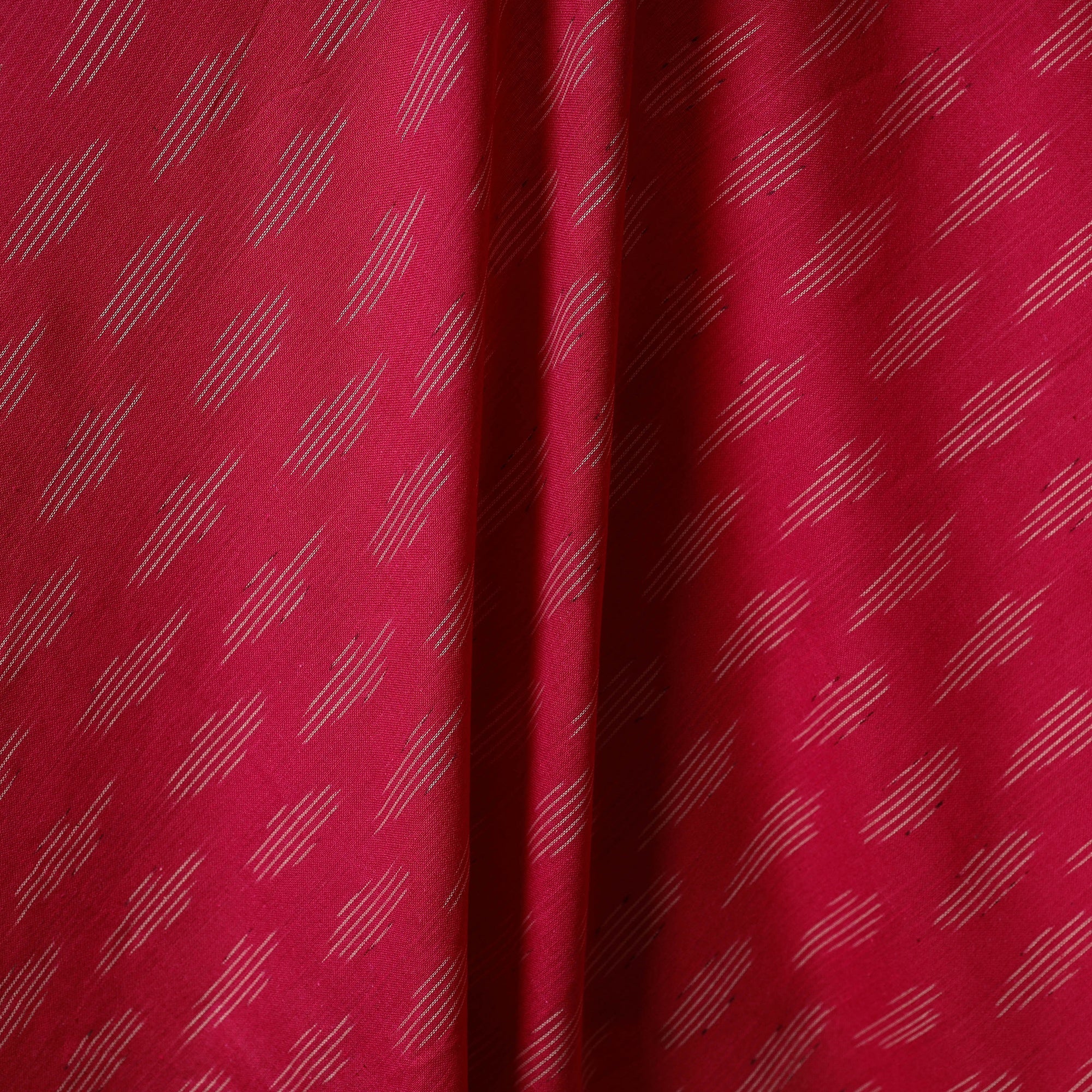 Pink - Cotton Pochampally Ikat Fabric 12 - Image 3