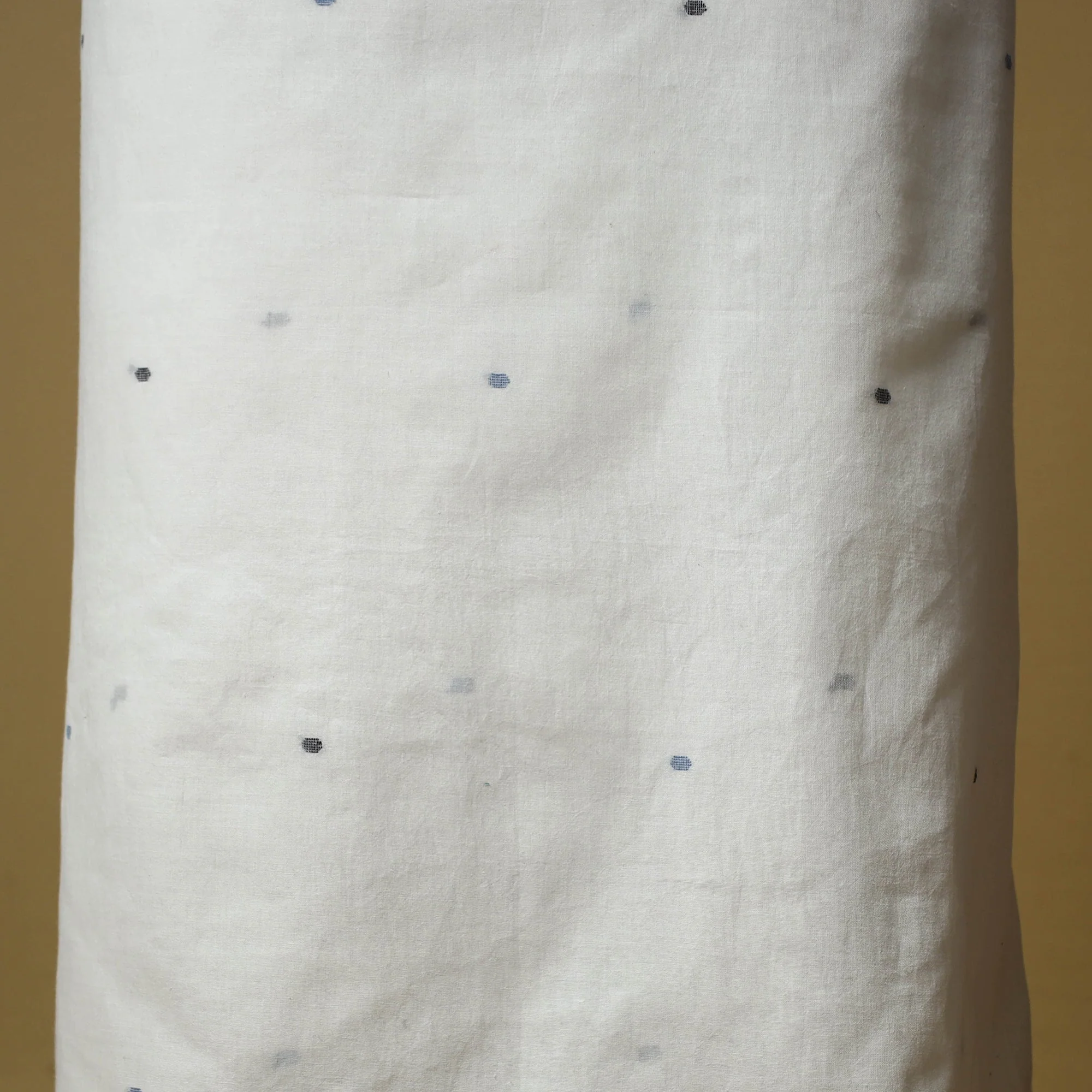 White - Handloom Bengal Jamdani Cotton 2pc Unstitched Dress Material 13 - Image 4