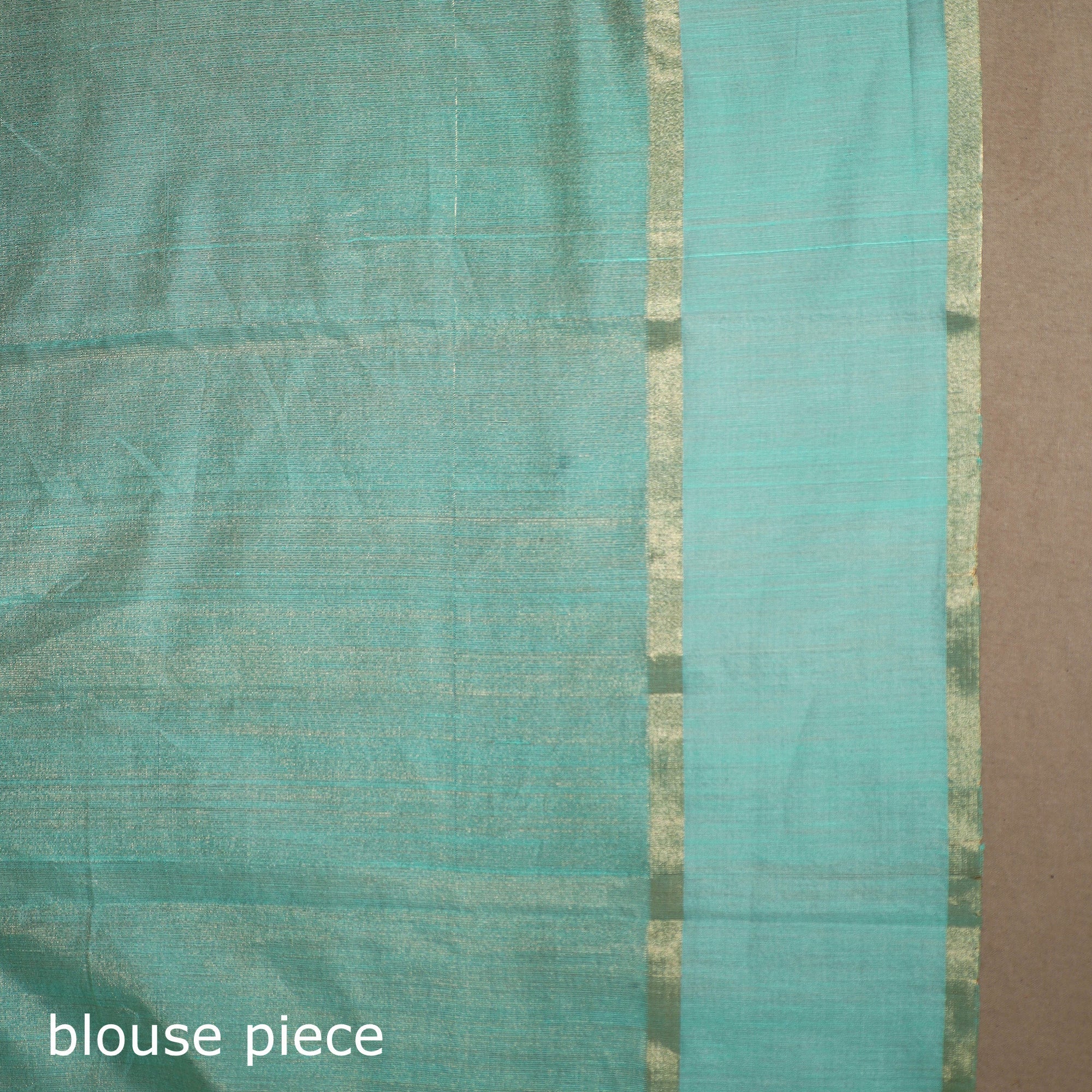 Green - Handloom Tissue Zari Chanderi Silk Saree 10 - Image 6