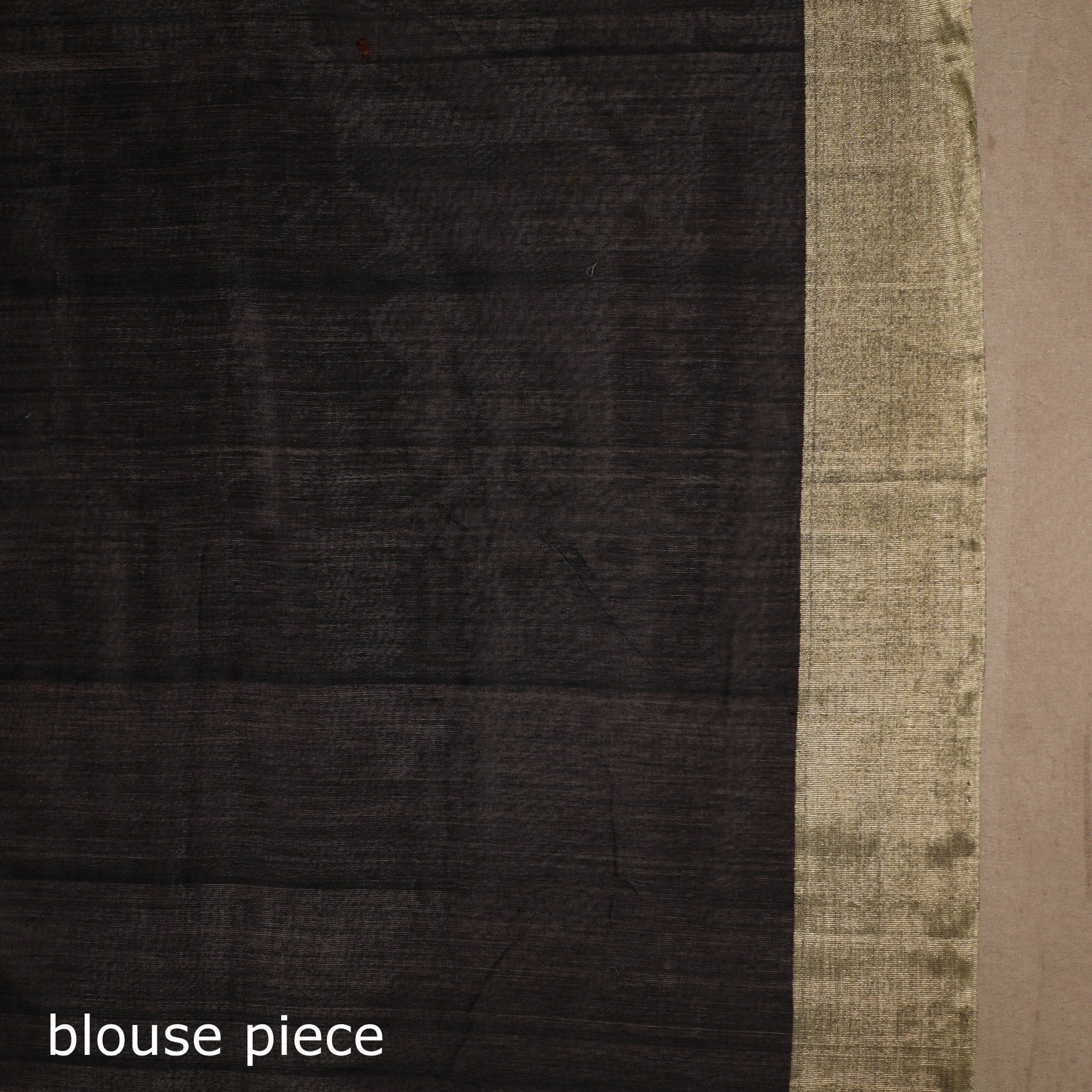 Black - Handloom Zari Work Chanderi Silk Saree 04 - Image 6