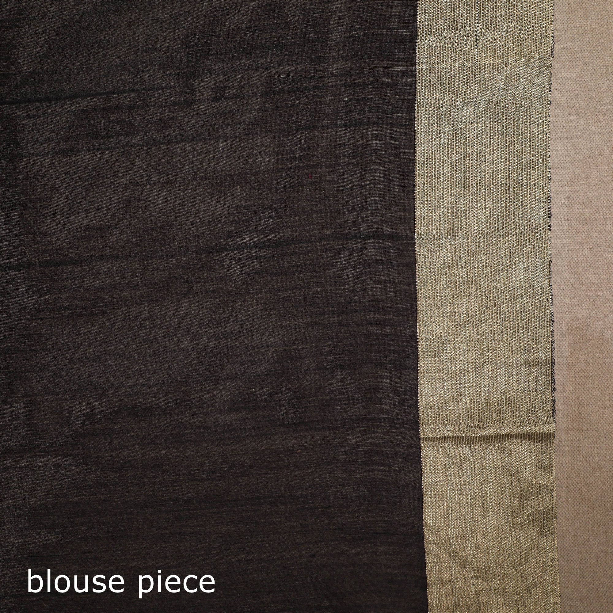 Black - Handloom Zari Work Chanderi Silk Saree 13 - Image 6