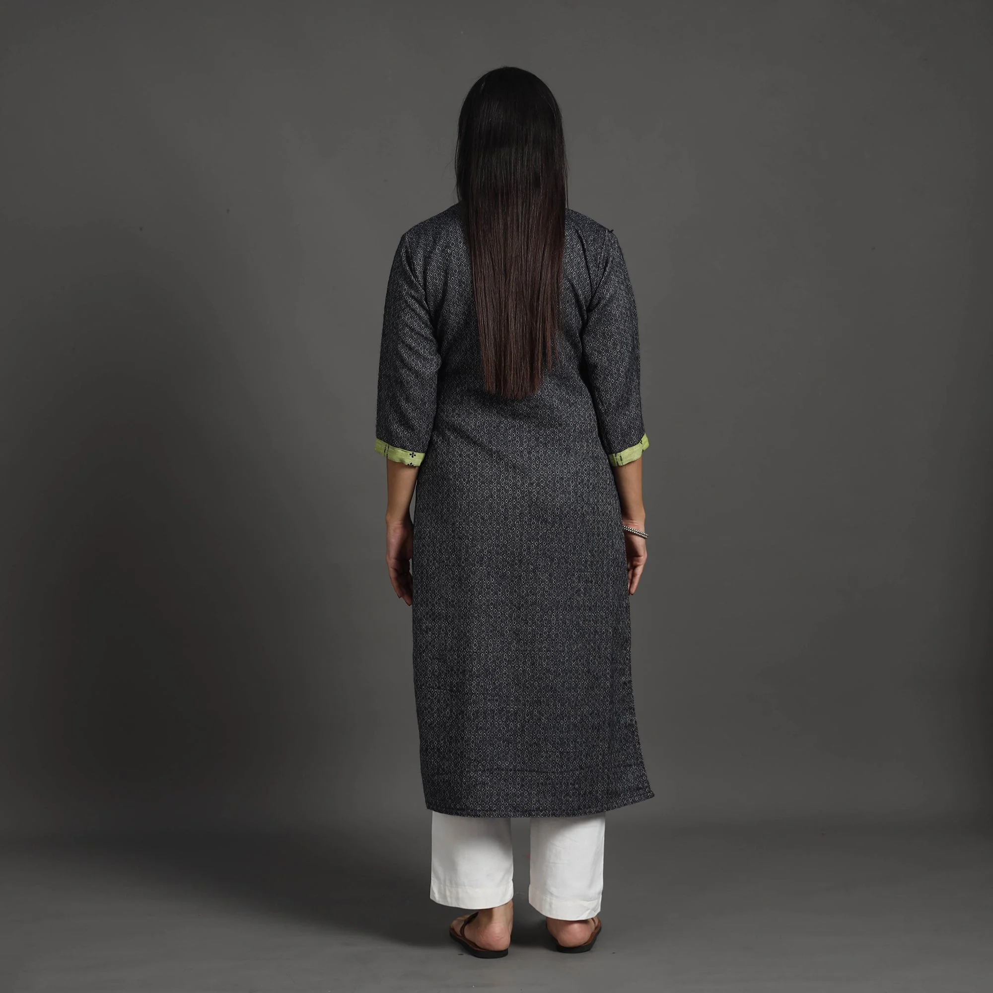 Inaya Black Merino Woolen Kurta - Image 4