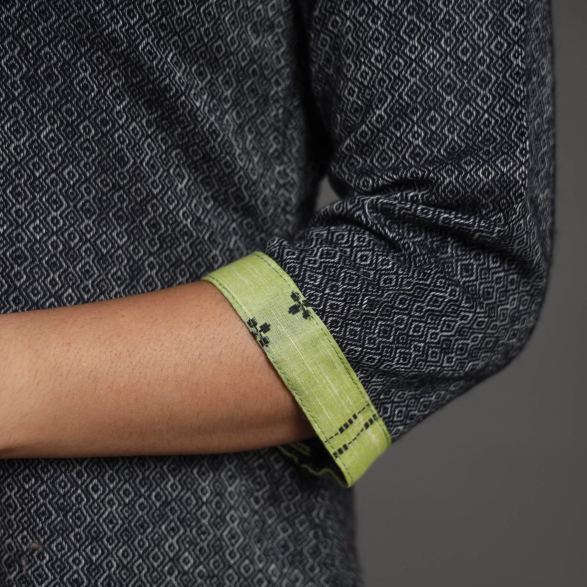 Inaya Black Merino Woolen Kurta - Image 6