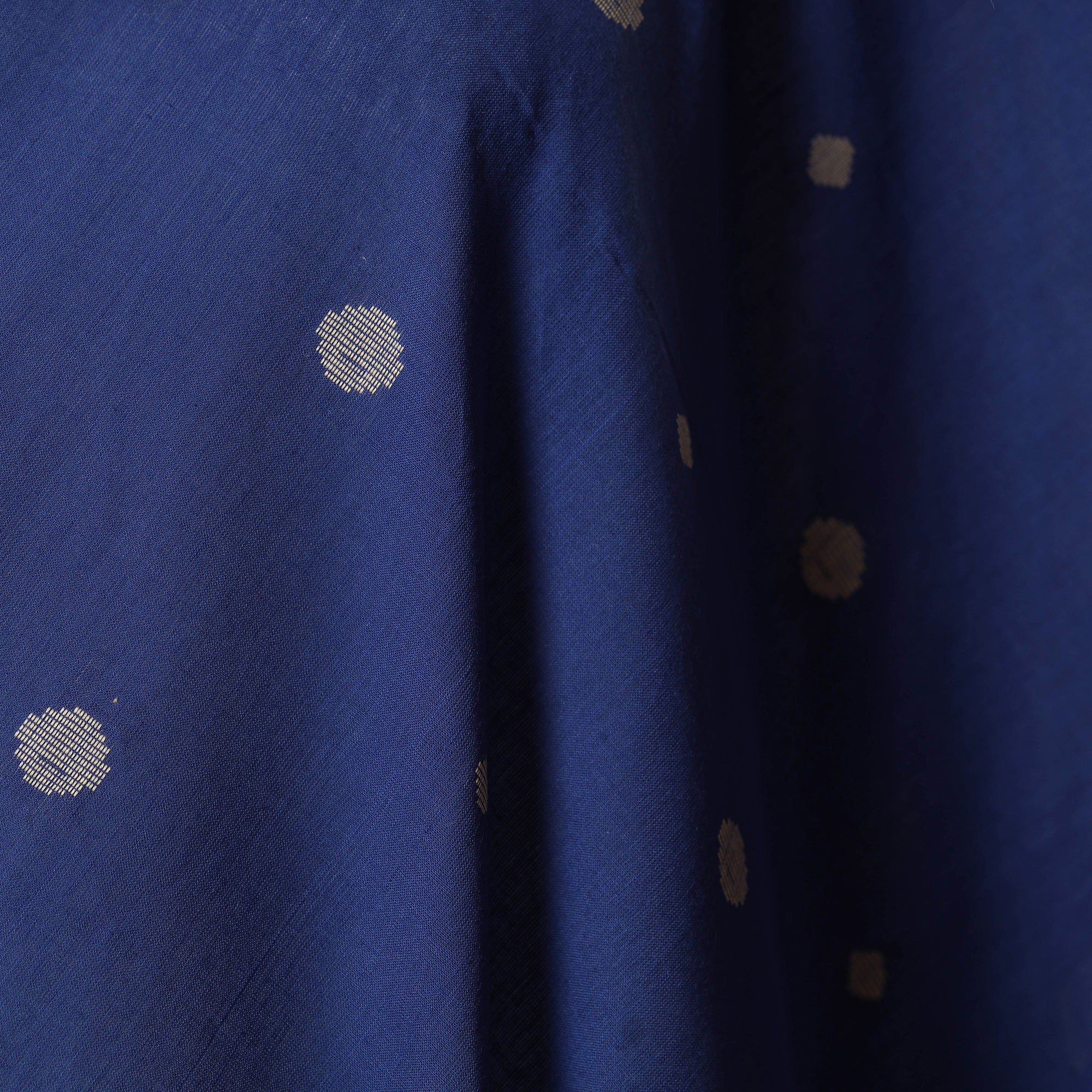 Blue - Prewashed Cotton Jacquard Weave Fabric 24 - Image 3