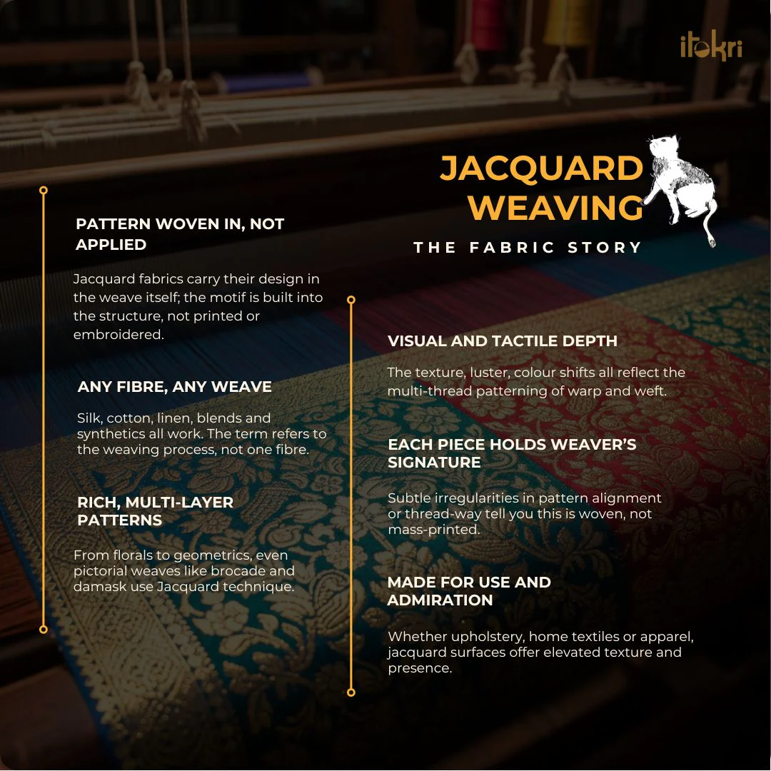 Brown - Prewashed Cotton Jacquard Weave Fabric 31 - Image 4